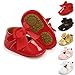 Miamooi Infant Baby Girls Mary Jane Flats Dress Shoes Bowknot Princess Wedding Party Shoes Toddler Premium Non Slip Soft Rubber Sole Sneaker Newborn Moccasins Lightweight Crib Shoe