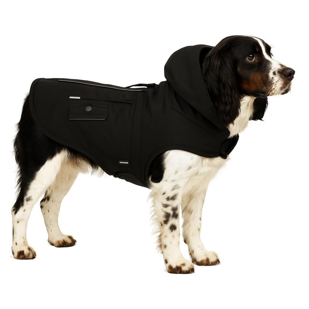 Imperméable Toto noir 45cm pour le bien-être de votre fidèle compagnon