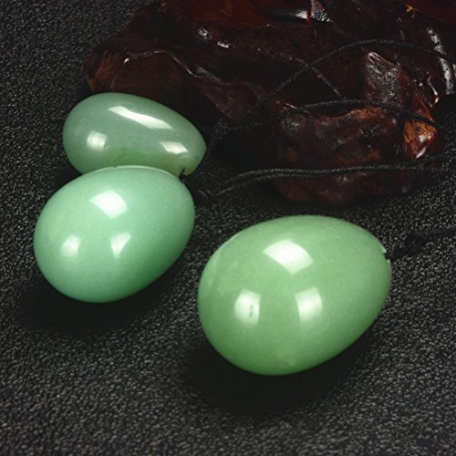 Top-Vra Yoni Eggs Jade Eggs Stone Massage Stone 3Pcs Natural Chakra Healing Yoga Exercise Eggs To Train Pc Muscles For Women Exercise- (Green Aventurine) #TOP4