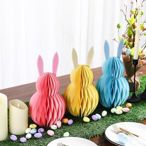 Easterdecorations3pcseasterbunnyhoneycombdiytablecenterpiecesetrusticreusablebunnyforspringhomeholidayfireplacetablepartydecor  Urban Country Home Decor Easter decorations 3pcs easter bunny honeycomb diy table centerpiece set rustic reusable bunny for spring home holiday fireplace table party decor  urban country home decor