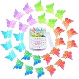 EAONE 50 Pieces Butterfly Clips Pastel Mini Cute Accessories for Hair 90s, Girls Women with Box Package, Gradient Candy Colors