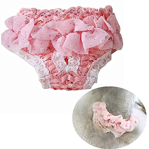 ZUOLUO Culotte Chiennes Chaleurs Couche Chien Chien Couche Femelle Chien Sanitaire Pantalon Couches Chien Mâle Chien Couches Chien Saison Pantalon Grand Pink,S Cover