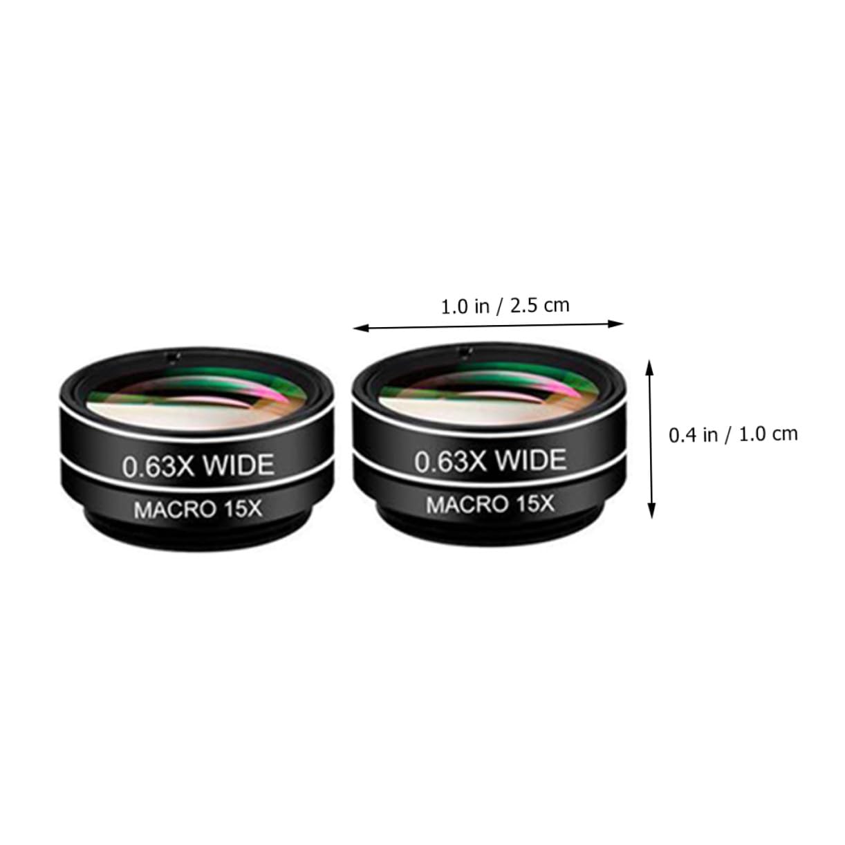 Mikinona Juego de Lentes para Fotos de Teléfono Lente de Cámara del Teléfono 0.63x y Función Macro para Fotografía Detallada