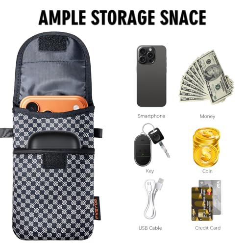 Image of Neoprene Phone Sleeve Pouch Case Bag for Men Women w /Crossbody Strap /Neck Lanyard for iPhone 17 /16 /15 /14 Pro Max, Samsung S25,Pixel 10