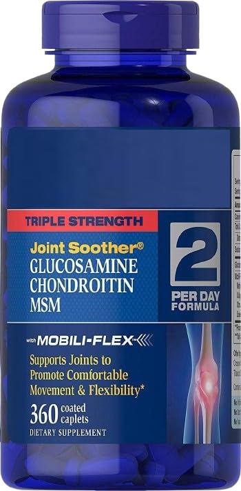 Triple Strength multivitamin MSM Joint Soother-2 Per Day Formula & Glucosamine, Chondroitin 360 Caplet | Nourishing,Supports Joint and Cartilage Health (Pack of 1)