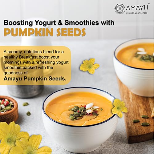 Image of AMAYU Healthy Seeds Combo Pack | Nutrient-Rich Superfoods for Daily Wellness | High in Fiber, Protein & Omega-3 | Premium Natural Seeds for Everyday Nutrition | 200g Each (Pumpkin & Flax seeds)
