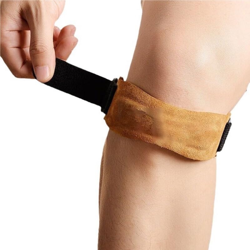 Exercise, protection Patellar Strap Knee Pads for Running Sports Protection Knee Guards Soft Cowhide for Fitness, cycling, running, playing football