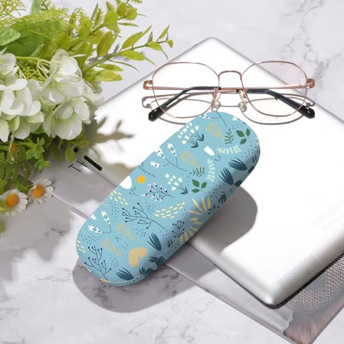 Image of Glasses Case Hard Shell,Portable Protective Eyeglasses Case, Eyeglass Holder Box with Cleaning Cloth,for Women Men