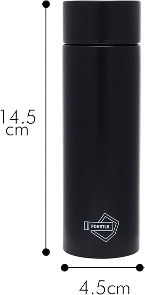 Amazon Poketle ポケトル ボトル ステンレス製マグボトル ミニボトル スリムボトル 水筒 1ml ブラック Poketle ポケトル 水筒 マグボトル 通販