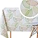 KP Home, tovaglia con foglie, vinile plastica PVC, Verde, 200cm x 140cm