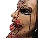 Bulex Halloween Horror Grimace Ghost Mask Scary Zombie Emulsion Skin with Hair Red (Type-2)