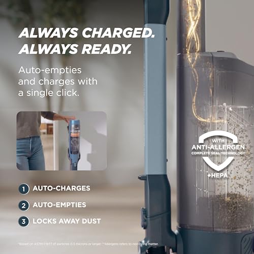 Shark PowerDetect Speed Clean & Empty | Cordless Stick Vacuum Cleaner with Auto-Empty | Lightweight & Rechargeable Handheld Vacuum | Carpet, Hard Floors & Pet Hair | 60-Min Runtime | Ice Blue | IA3241 - Image 3