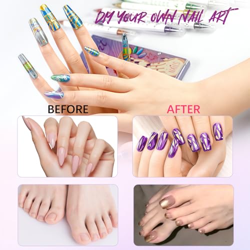Image of 10 Color Nail Art Pens, Double-ended Nail Polish Pens Drawing Painting Point Liner Acrylic Painted Pen Kit, DIY Nails Art Design Manicure Tools Christmas Gifts 2026 Upgrade