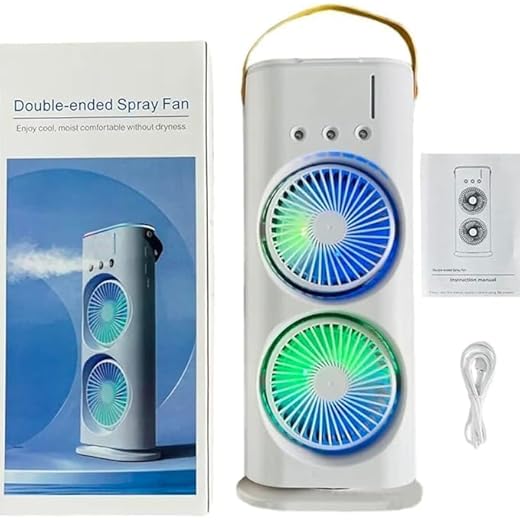 HEERA PLUS Rechargeable Double Ended Spray Fan USB Portable