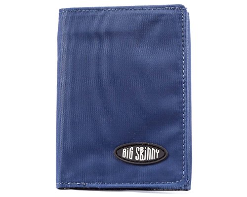 Big Skinny Men's Tri-Fold Slim Wallet, Holds Up to 25 Cards, Navy