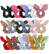 ACO-UINT 20 Pack Scrunchies Hair Ties for Thick Hair, Satin Scrunchies for Girls Hair Scrunchies ...