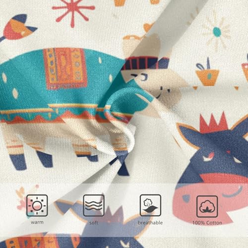 KLL Cute Cow Pattern Hand Drawn Little Boys Pure Cotton Briefs Underwear Breathable Children Undies3