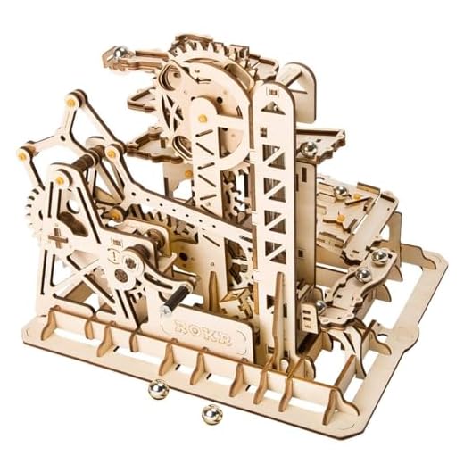 ROKR Marble Run 3D Wooden Puzzle Roller Coaster Mechanical Model Self Craft Deco Education Gift