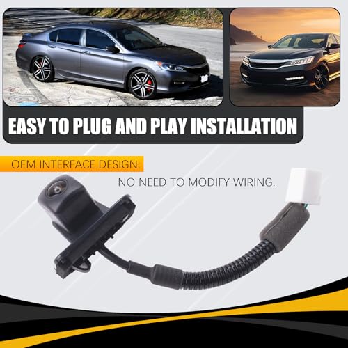 Image of Backup Rear View Camera Compatible with Honda Accord Sedan EX-L 2014 2015 2016 2017 Back Up Parking Assist Rear Camera Replacement # 39530-T2A-A21 39530-T2A-A31 39530-T3A-U110-M2