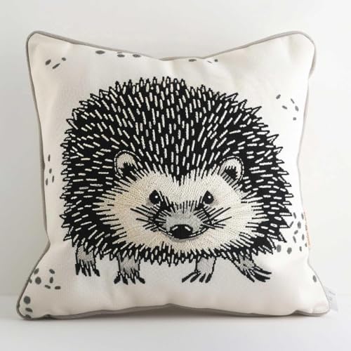 Coussin point de croix hérisson anti-stress kit complet diy facile 50x50