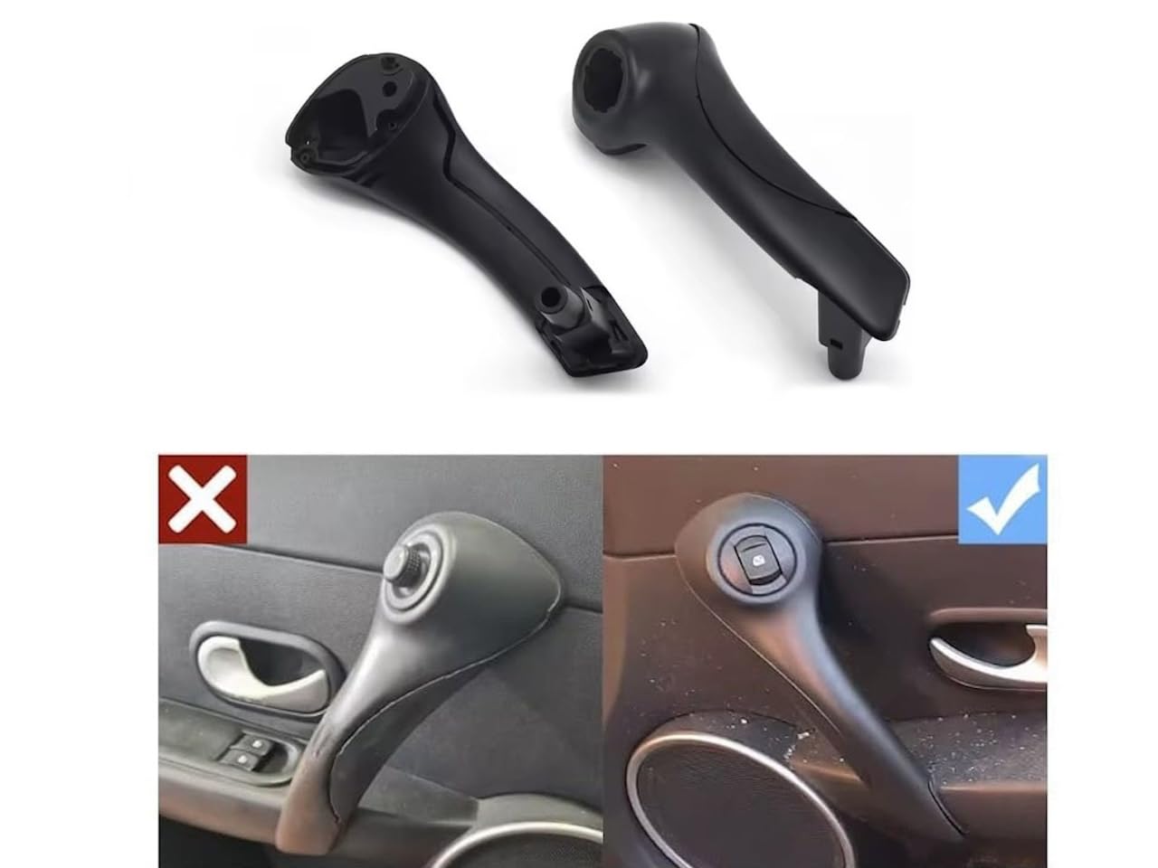Maniglia per porta interna Set anteriore destro Pull Maniglia adatta per Renault CLIO 3 2005 2006 2007 2008 2009 8200316979 8200405372 8200815918 8200419836 820085688 88