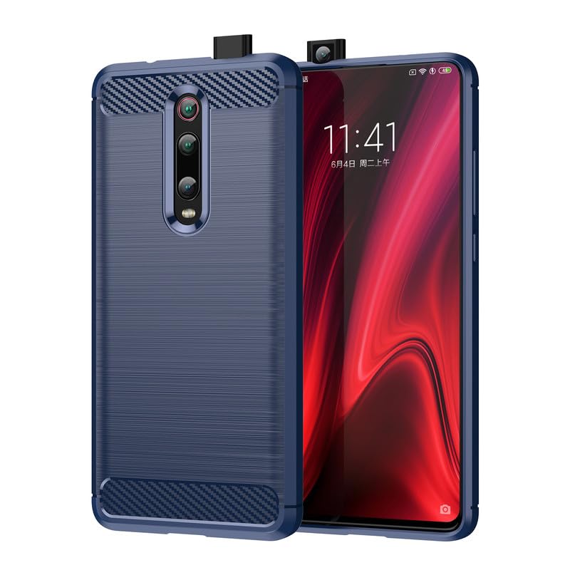 Image of Hybrid Carbon Fiber Back Case for Redmi K20 Pro / K20 (Blue)