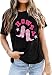 Howdy Shirt for Women Vintage Rodeo Cowgirl Graphic T-Shirt Western Country Concert Tee Tops Black