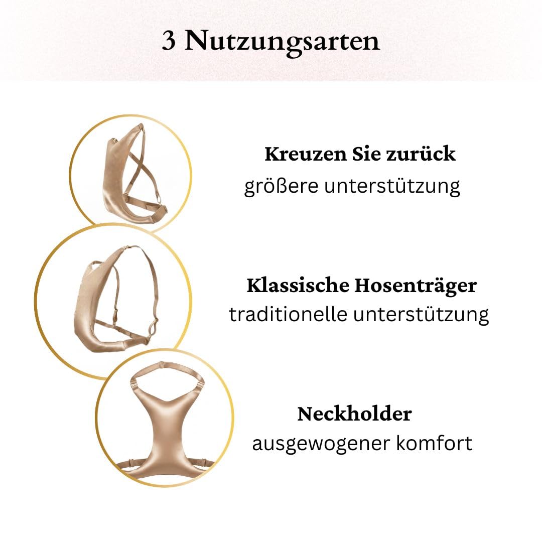 L' UNĒ Faltenfreier BH mit Ausschnitt | Schlaf-BH ohne Bügel | Anti-Falten-BH | Pillow Bra | faltenfreies Brustkissen | Einheitsgröße