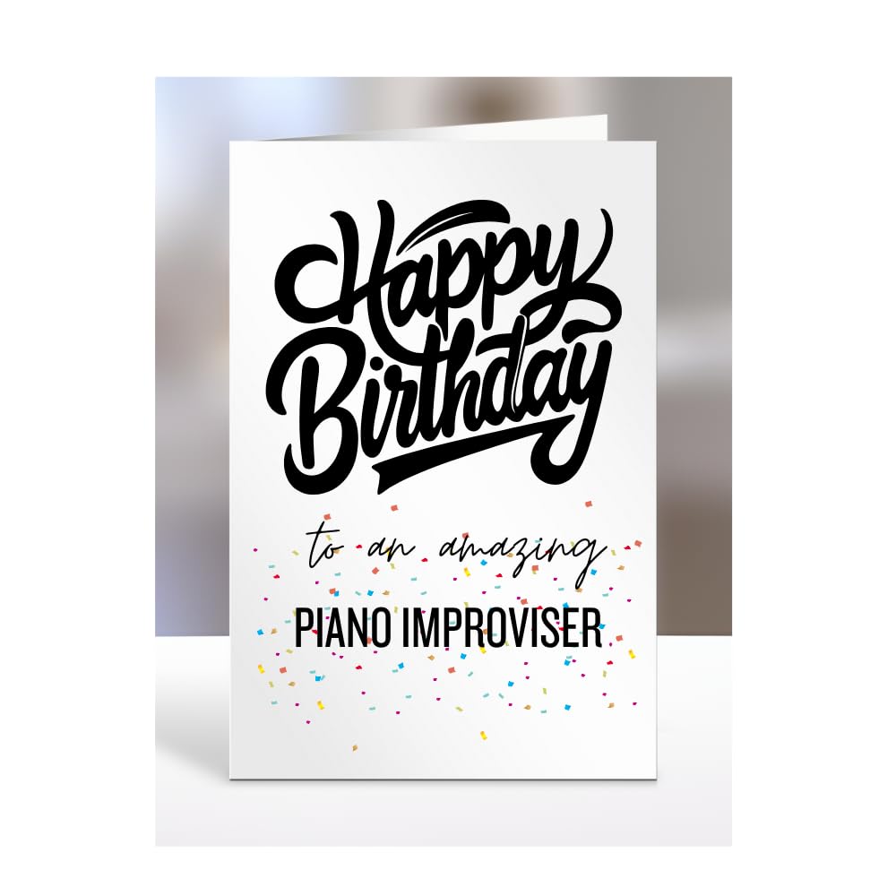 Card for piano improviser, Happy Birthday Gifts for Men or Women, Him, Her, Presents for Christmas, Appreciation, To an amazing, A5-169_141 — image 1