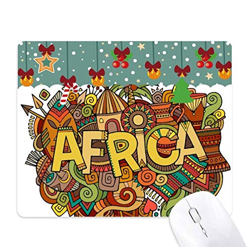 Tapis de souris tribal africain en caoutchouc pour jeu et bureau