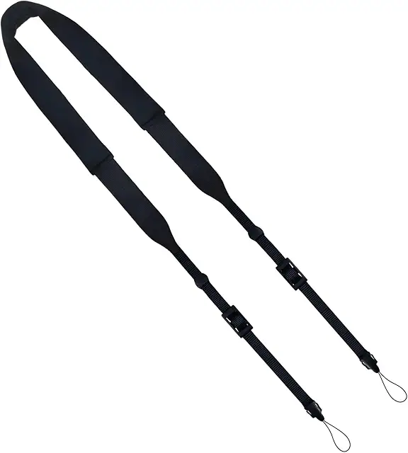 CHMETE Sangle pour Appareil Photo en Néoprène et Nylon, Longueur Réglable 150 cm