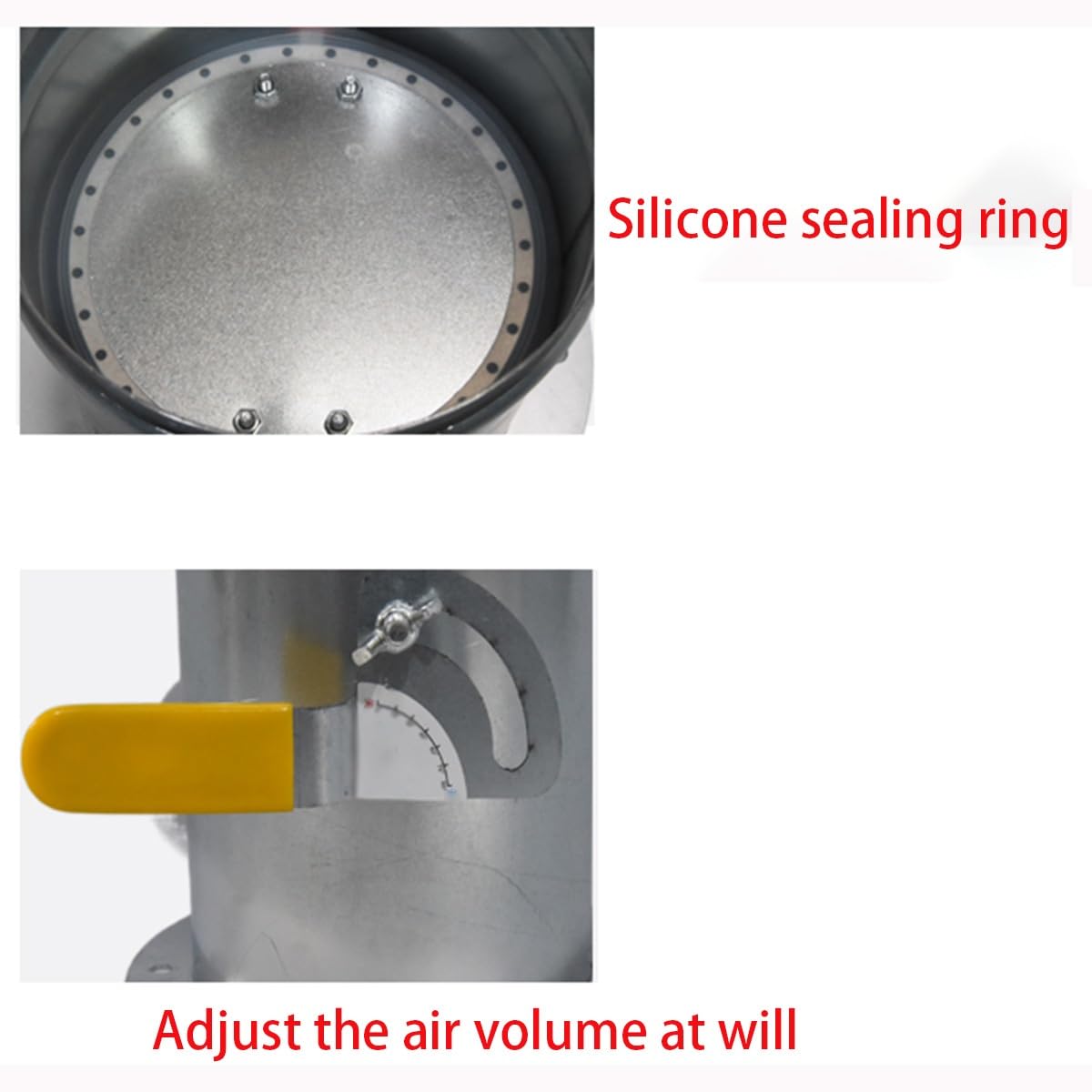1 Válvula De Control De Volumen De Aire De Brida Única De Acero Inoxidable, Válvula De Tubo Redondo, Mango Manual, Válvula De Aire, Interruptor De Compuerta De Ventilación(76mm)
