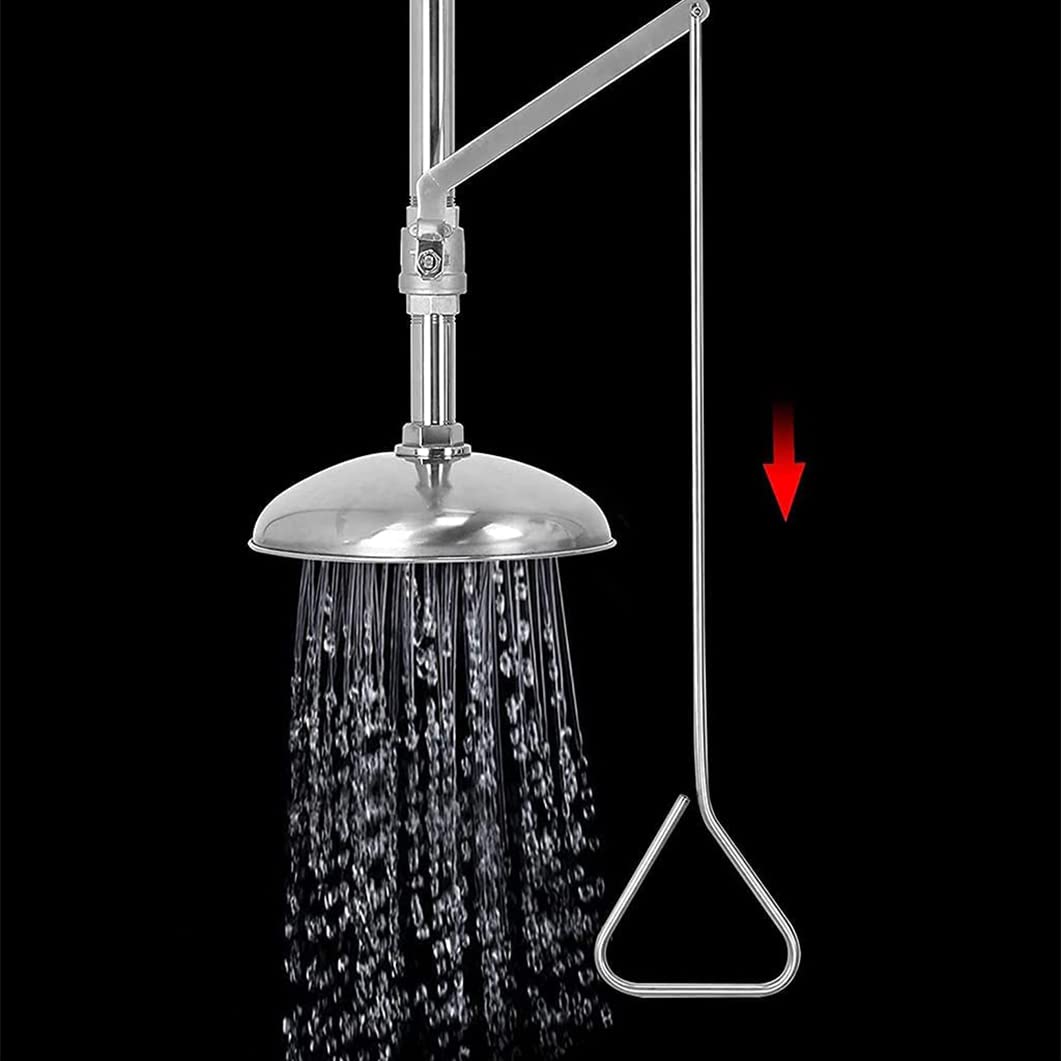 Notdusche Notduschstation, Notdusche Notdusche Augendusche Gesichtswaschanlage (ABS-Beschichtung Edelstahl, Horizontal Montiert)