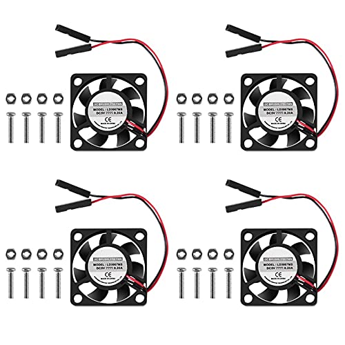 ALMOCN Raspberry Pi DC Brushless Cooling Fan - 3.3V/5V Heatsink Cooler, 30x30x7mm for Pi 4, 3B+, 3B, 2, B+