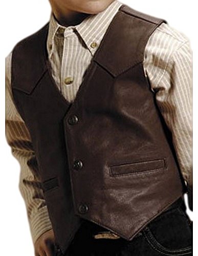 Roper Boys' Western Nappa Leather Vest - 02-094-0510-0502 Br