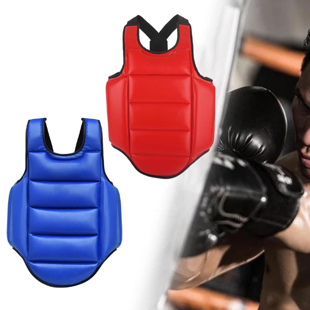 Boxen Brustschutz Kickboxen MMA Muay Thai Body Protector Einstellbar Schlagschutz Pad Kampfsport Oberbauch Rippen Schutz Pad Bauchschutz für Training
