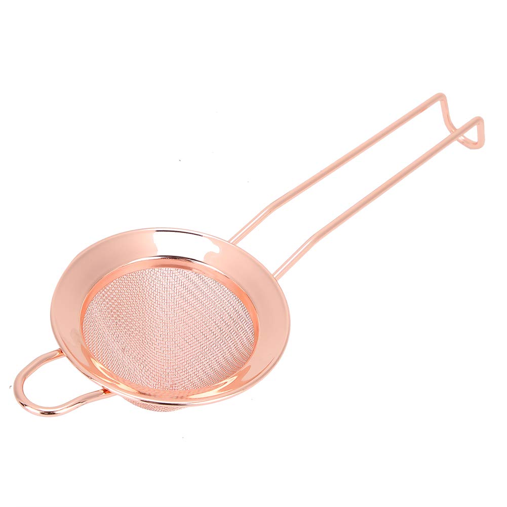 Fine Mesh Sieve S Er, Stainless Steel Filter Cake Powder Sieve Steel Cone Shape Cake Cocktail Strainers Cone Ice Bar Cocktail Utensils Powder Filter Bar Kitchen Tool Food Ers Gold (Rose Gold)