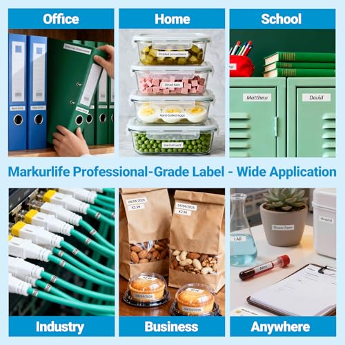 Markurlife 6er Pack TZe-231 Kompatibel mit Brother P-Touch Schriftband 12mm,Schwarz auf Weiß TZ Tape 12mm 0.47 White für Brother P-Touch PT H107B H100LB H110 D210 E100 D600 1000