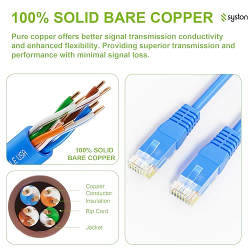 Cable Ethernet Syston Cat5e Patch Cord 100 FT Verde miniatura 3