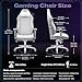 Blacklyte Athena Pro Gaming Chair Computer Chairs with Magnetic Head Pillow and Lumbar Support Height Adjustable with 360°-Swivel Seat PU Leather Ergonomic Office Chair for Home Office/Gaming(White)