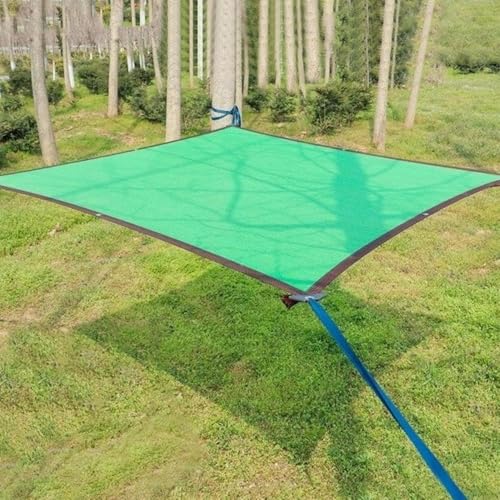 Voile d'ombrage vert 5x6m pour jardin et terrasse protection solaire 95%