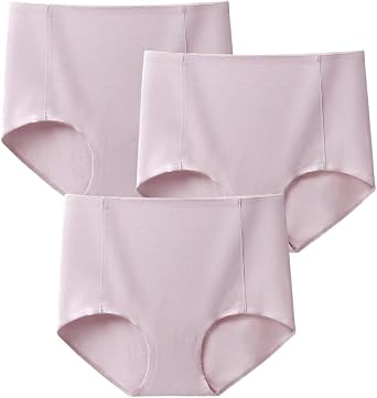 High Waisted Cotton Underwear for Women Ladies Soft Full Briefs Panties 3-Pack