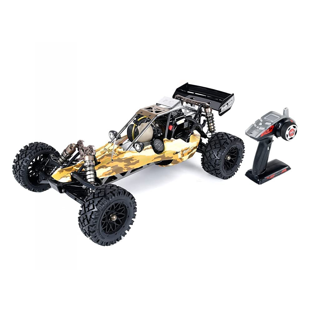 QAQQVQ Coches RC Grandes 1:5 para Adultos, Coche De Control Remoto De Alta Velocidad De Alta Potencia De 45CC, Camiones RC Rápidos Hobby, Vehículo Todoterreno RC Alimentado por Gasolina