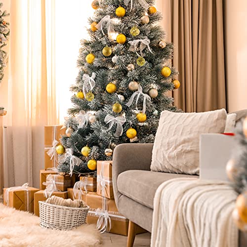 Gold Christmas Balls Ornaments - 24Pcs Gold Christmas Decorations Balls, 2.36 Inch Shatterproof Christmas Balls For Christmas Trees, Hanging Tree Ornaments For Christmas #TOP5