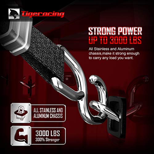 Tigeracing 23146899 Tie Down Anchors Retractable Truck Bed Side Wall (Not Fit Top Rail) D Ring - All Metal 3000 Lbs Capacity (4 Pieces) #TOP6