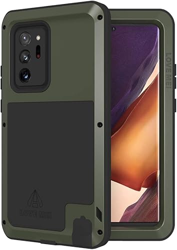 LOVE MEI Funda para teléfono Galaxy Note 20 Ultra 0.18 oz, sin protector de pantalla de vidrio Carcasa rígida de cuerpo completo, resistente, a