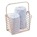 mDesign Bathroom Vanity Organizer Basket for Health and Beauty Products/Supplies, Lotion - Copper