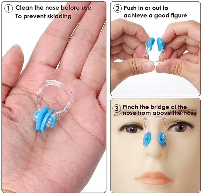 Image of Swimming Nose Plugs 2 Pcs - Comfortable Soft Nose Clips for Swimming, Training & Water Sports