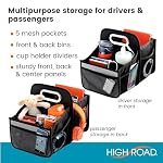 High Road Car Caddy Organizer with Cup Holders and Easy Carry Handle - Image 2