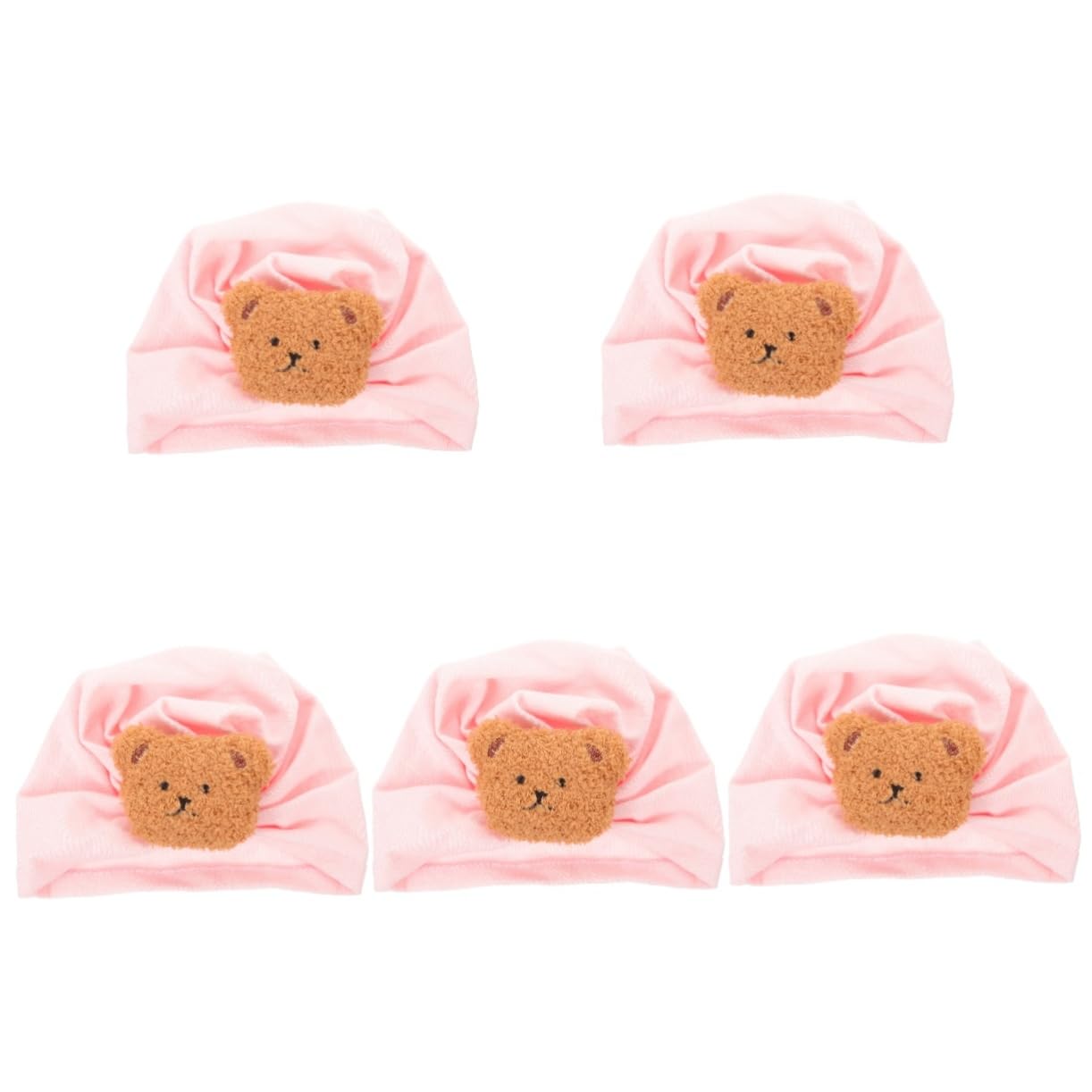 PACKOVE 5pezzi Cappellino Neonata Carino Cotone Cappello Elasticizzato per Bambina Adatto Ragazzo Ragazza e Ragazzo Ragazza Design Unico e Morbido per Feste e Occasioni Speciali